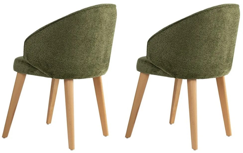 Sada jedálenských stoličiek Bentley Green andLight Oak, 2 ks