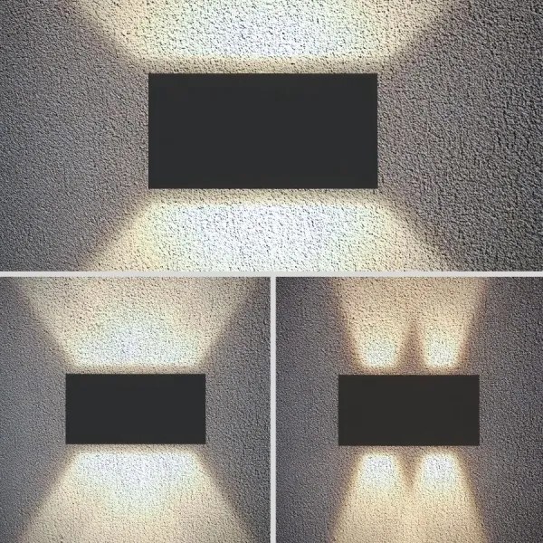 Brilagi - LED vonkajšie nástenné svietidlo DOUBLE CUBE LED/12W/230V antracit IP65