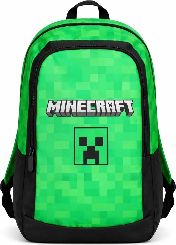 Školský batoh Minecraft Creeper – motív Pixel Green - 12L