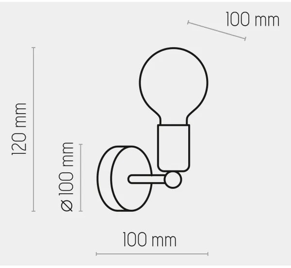 Brilagi - Nástenné svietidlo OMBORO 1xE27/60W/230V