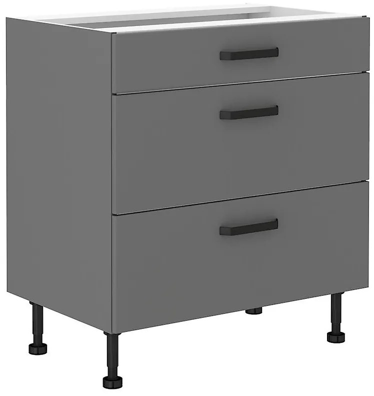 Kuchynská skrinka NESSA antracitová 80d 3s bb