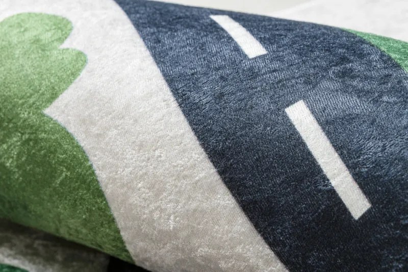 Dywany Łuszczów, Detský kusový koberec Bambino 2223 Streets cars cream, 160x220, béžová, detská izba