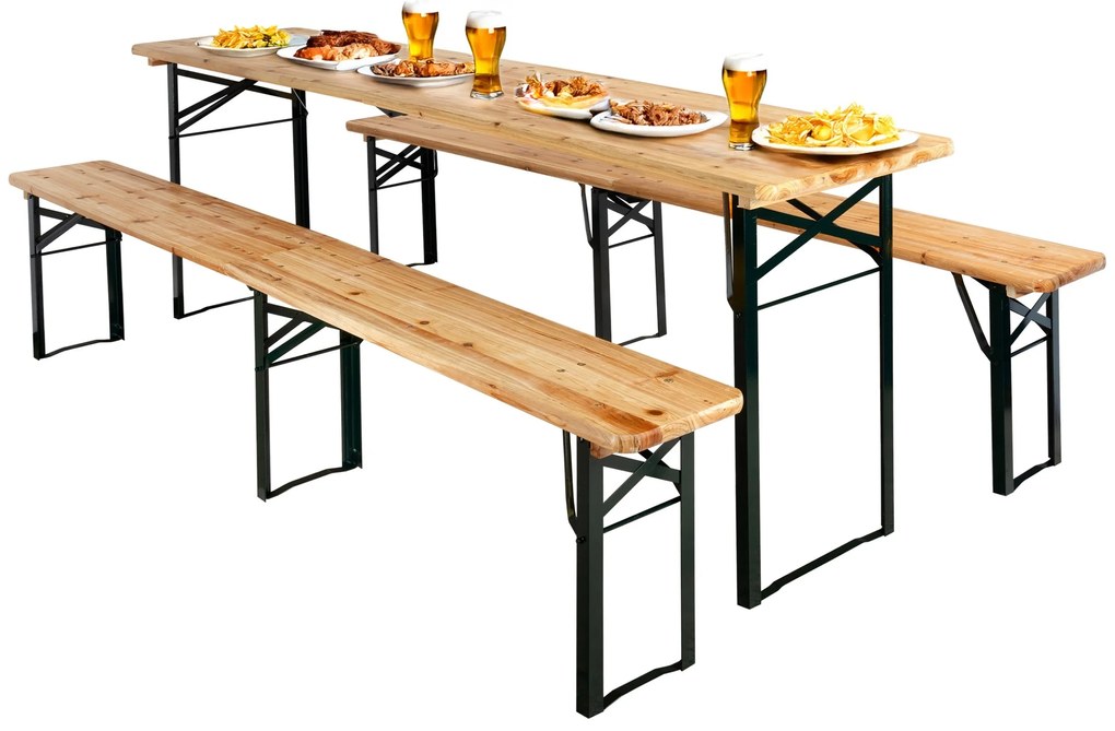 Súprava záhradného nábytku LAGER z masívu hnedá