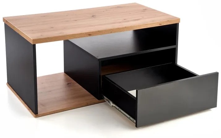 Konferenčný stolík Tera, dub wotan / Čierna