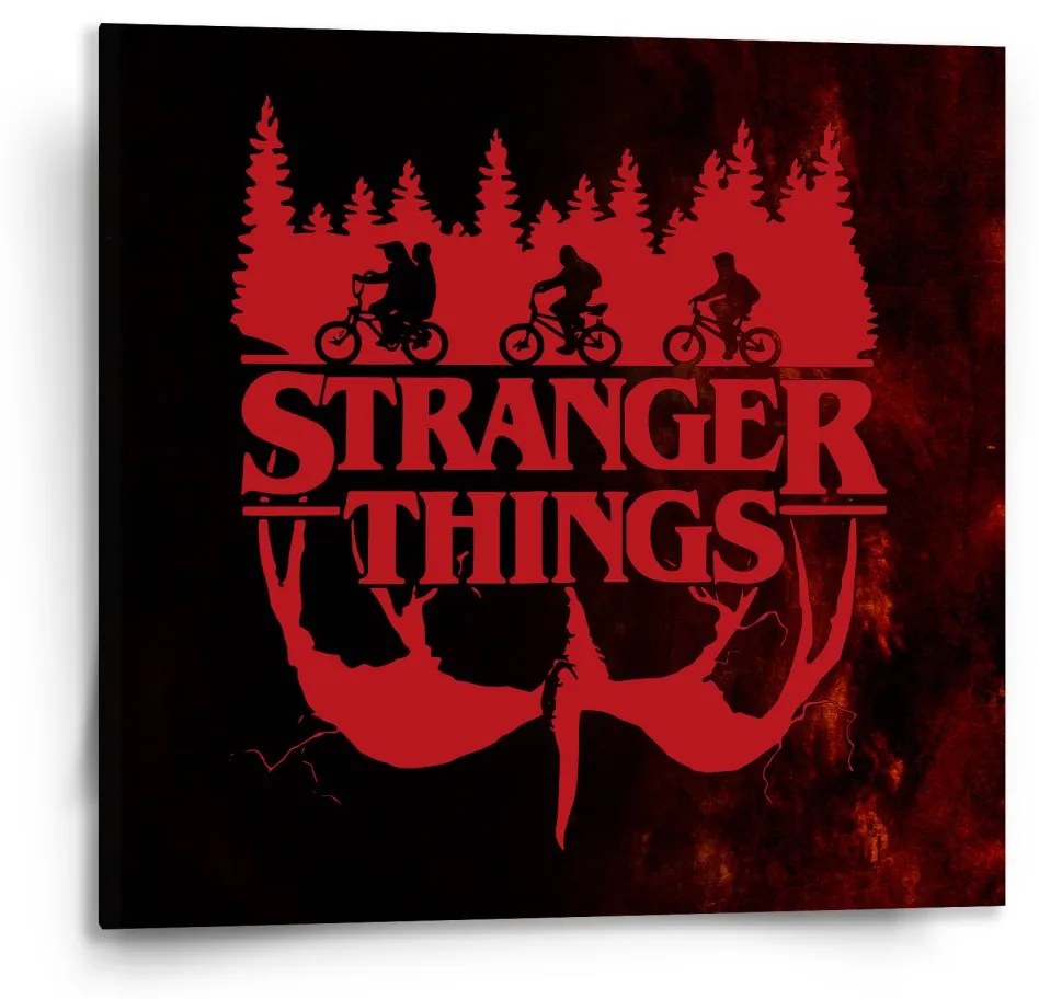 Sablio Obraz Stranger Things Red - 110x110 cm