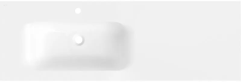 Mexen Vela, umývadlo na zapustenie 141 x 46,5 cm, ľavé, biela lesklá, 25231400L