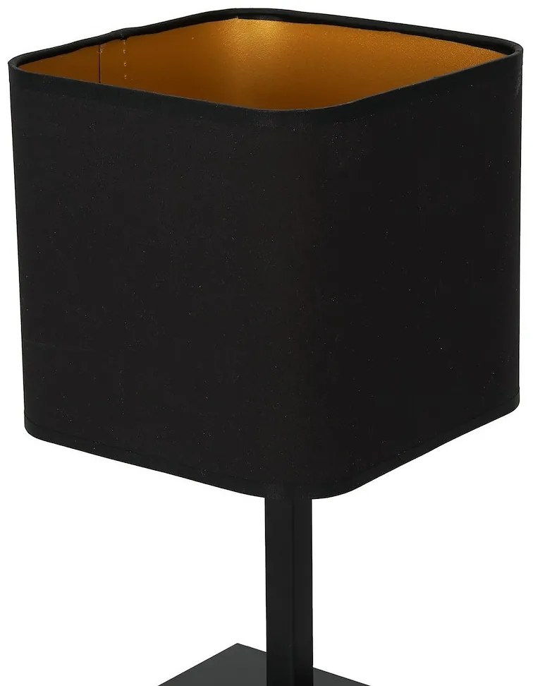 Stolná lampa Napoli, 1x čierne textilné tienidlo, b