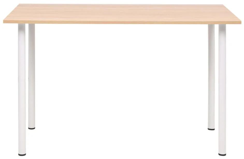 vidaXL Jedálenský stôl 120x60x73 cm, dubová a biela farba