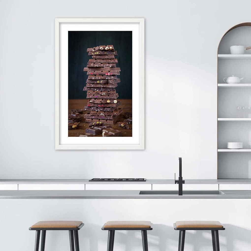 Gario Plagát Veža z dezertnej čokolády Farba rámu: Bez rámu, Rozmery: 30 x 45 cm