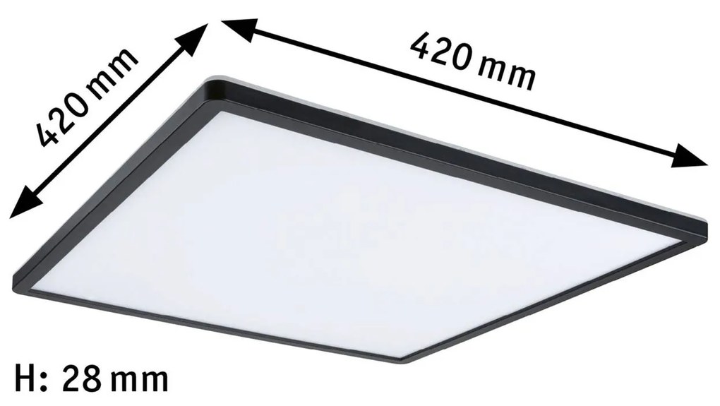 Paulmann Atria Shine panel 3-step čierna 830 42x42