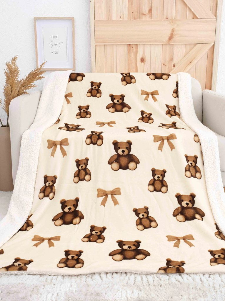 Baránková deka mikroplyš Exclusive 150 × 200 cm – Plyšoví medvidci