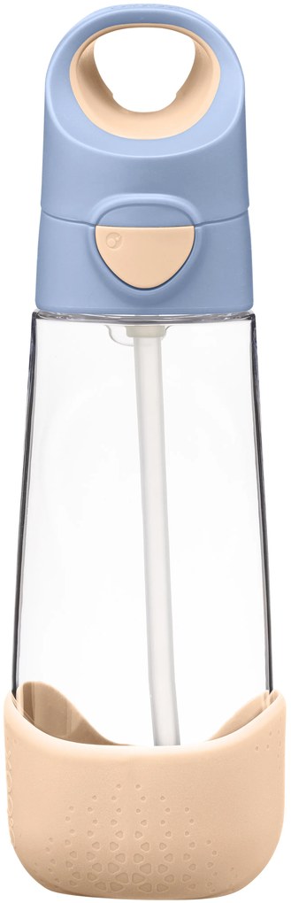 Fľaša na pitie so slamkou 600 ml - broskyňová