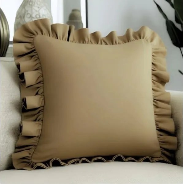 Obliečka na vankúš s prímesou bavlny 40x40 cm Ruffled – Mila Home