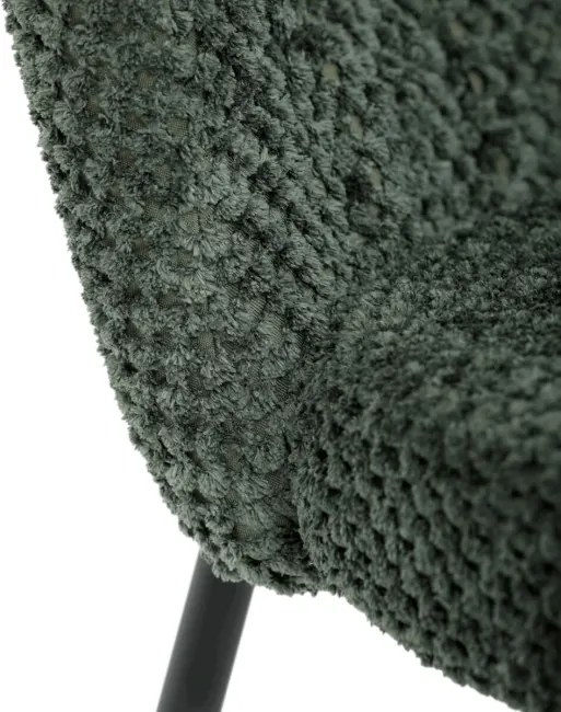 Jedálenská stolička bouclé, zelená CT-W1077 GRN2