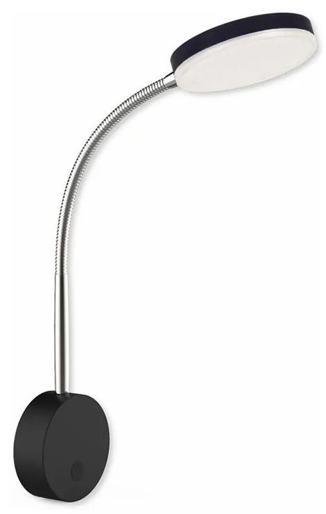 TOP LIGHT Svetlo nástenné Lucy A C, Čierna