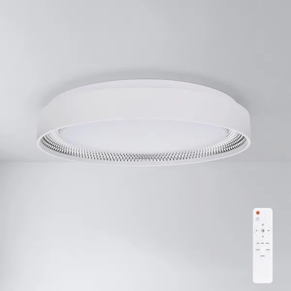 Brilagi - LED stmievateľné stropné svietidlo WALDO LED/48W/230V priemer 40 cm biela/strieborná s diaľkovým ovládaním