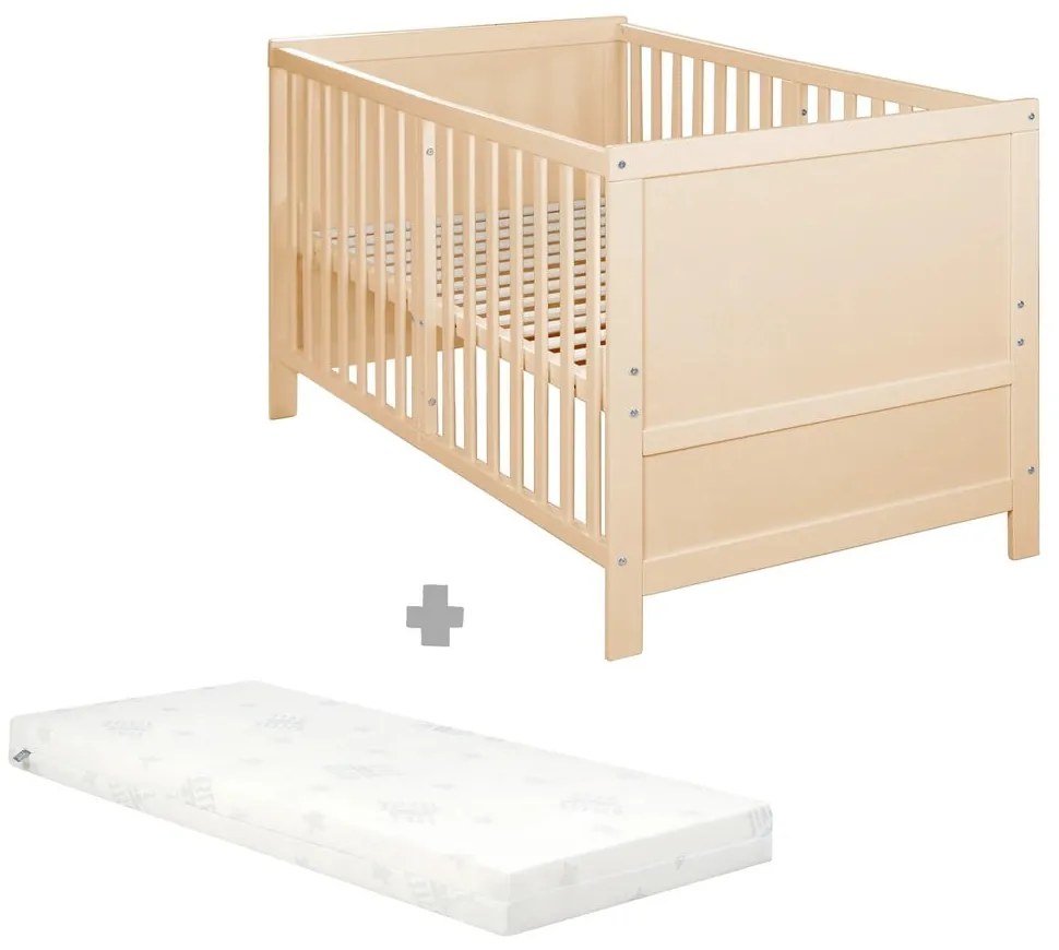 Postieľka s nastaviteľnou výškou 70x140 cm v prírodnej farbe Easy Sleep – Roba