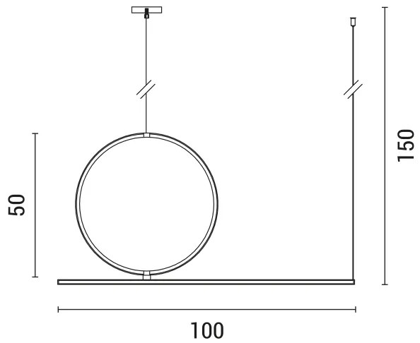 LED Luster na lanku LED/32W/230V 3000K čierna