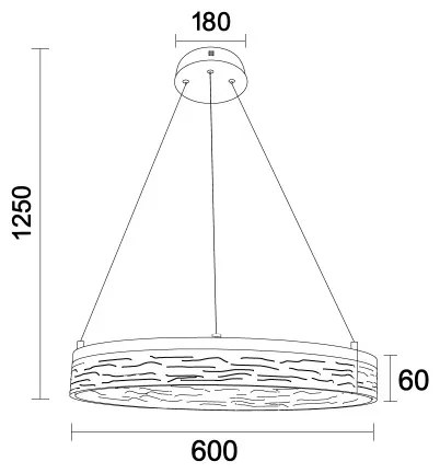 LED luster s možnosťou stmievania na lanku ALIANZ LED/45W/230V 3000-6000K + diaľkové ovládanie