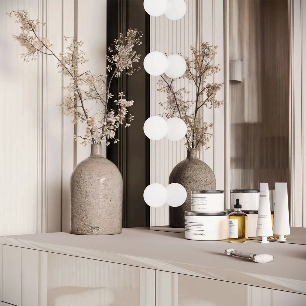 TOALETNÝ STOLÍK KATHLEEN SHINE KAŠMÍR LESK + ZLATÉ NOHY + ZRKADLO