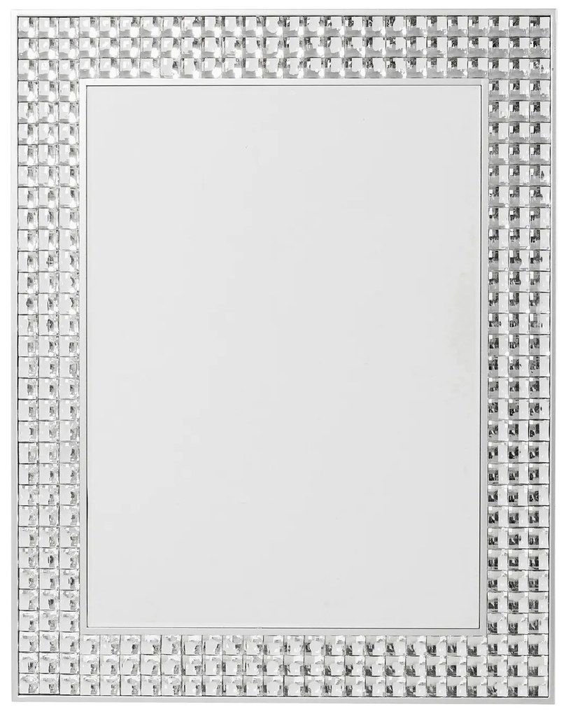 Crystal nástenné zrkadlo strieborné 80x100 cm