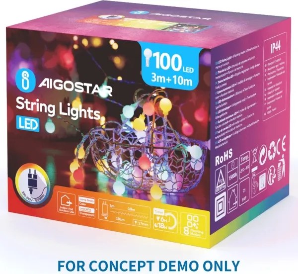 Aigostar - LED Vonkajšia dekorácia 372xLED 60 cm IP44 motýľ/ružová