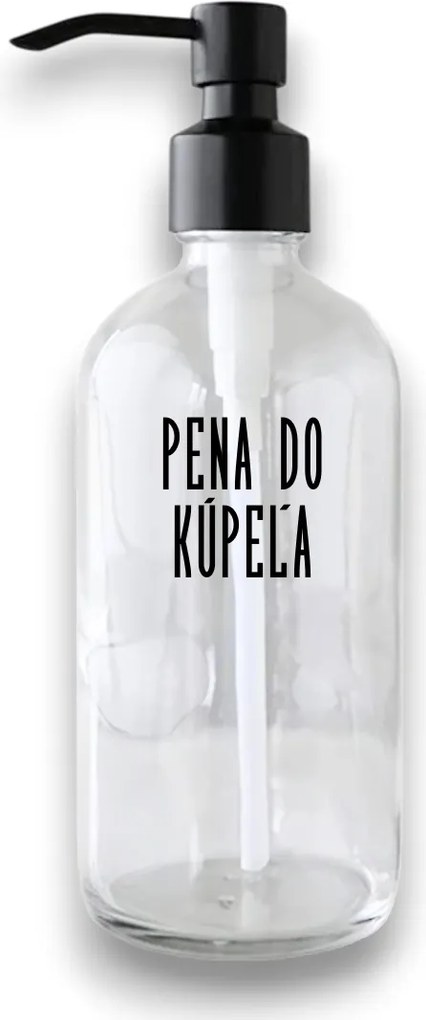 Označto Štítek/nálepka do koupelny Pěna do koupele - SLIM Farba písma: Strieborná