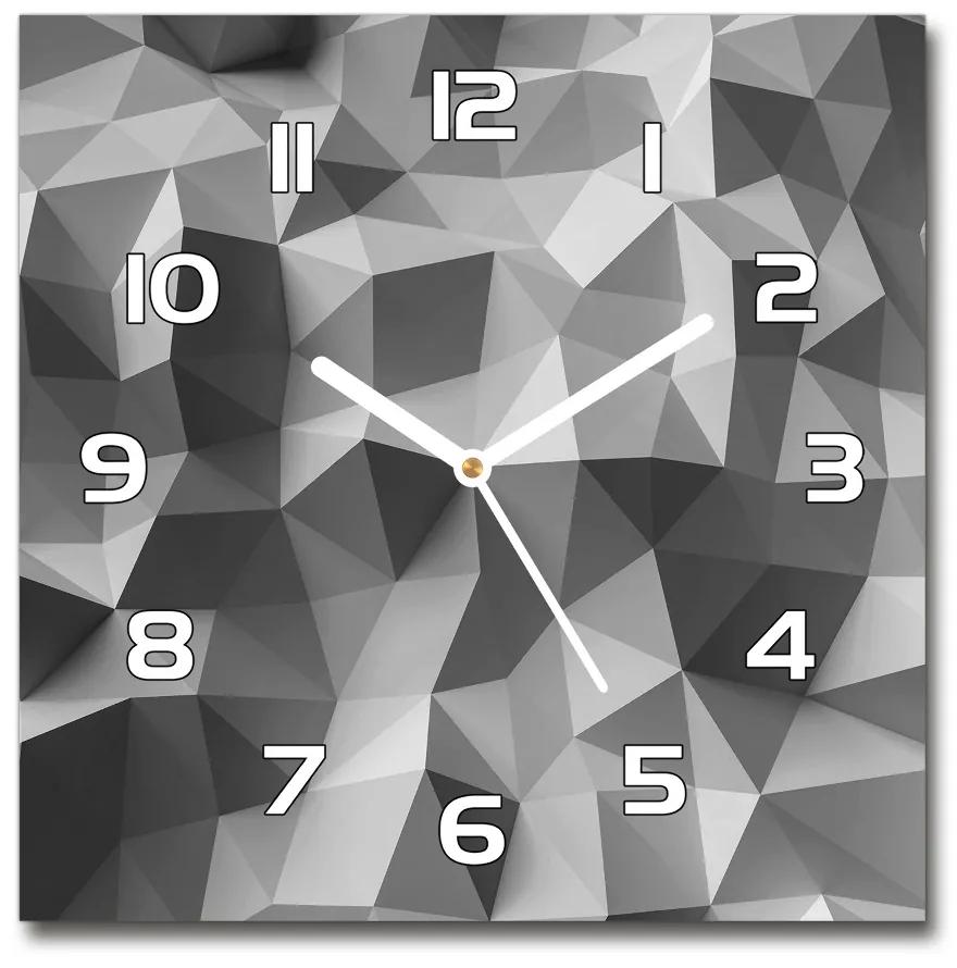 Sklenené hodiny štvorec Abstraktné trojuholníky pl_zsk_30x30_f_105539676