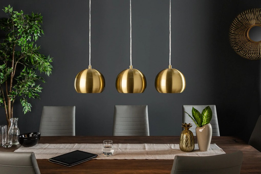 Závesná lampa Golden Ball 3 zlatá