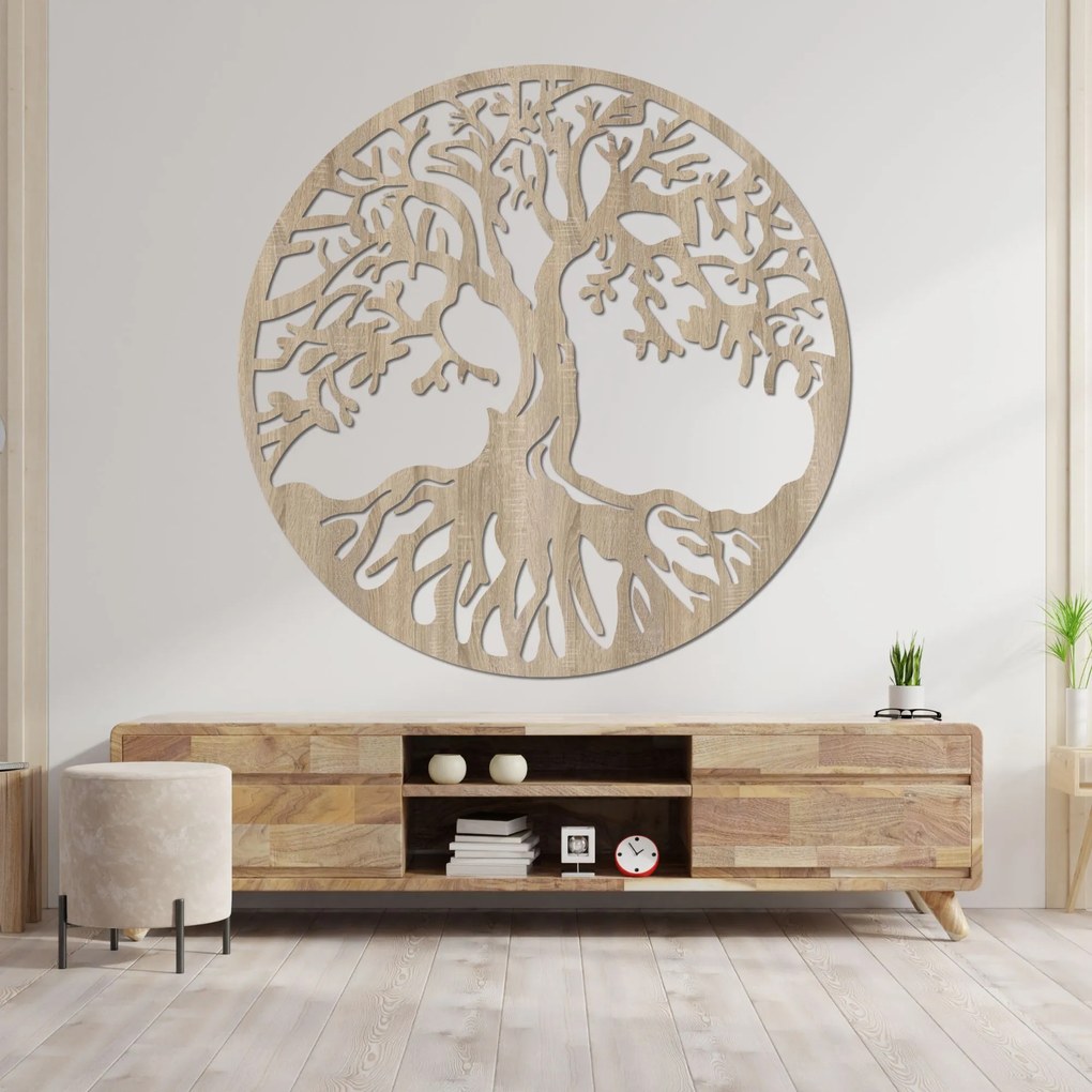 Drevený obraz strom života | ROMNI: HDF - Orech 20 cm 4387-81247 HDF0154