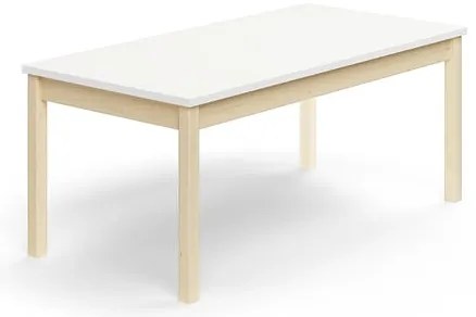 Stôl DECIBEL, 1400x700x590 mm, akustický HPL, breza/biela