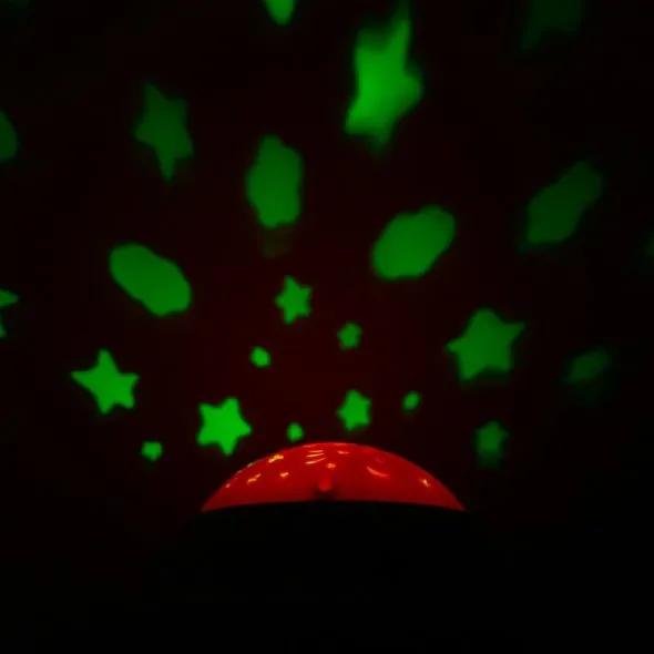 BABY MIX Kolotoč nad postieľku so svetelným projektorom Baby Mix červený