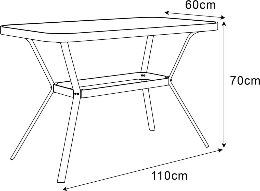 ZÁHRADNÝ JEDÁLENSKÝ SET ILARIO 2 X STOLIČKA + DVOJKRESLO + STÔL + STOLÍK