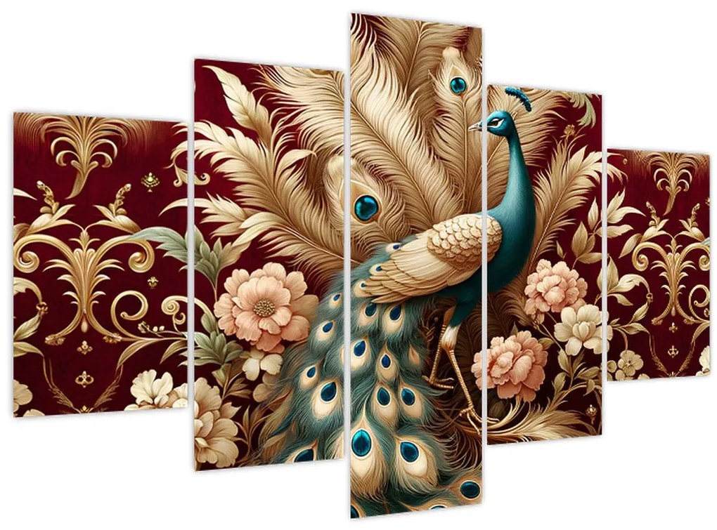 Obraz – Elegantný páv (150x105 cm)