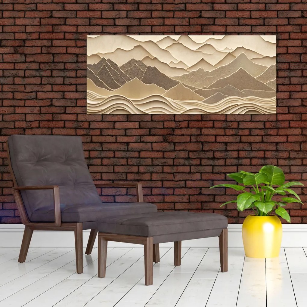 Obraz - 3D línia hôr (120x50 cm)