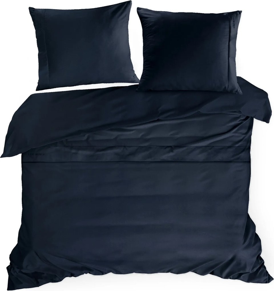 MAKOSATÉNOVÉ OBLIEČKY EVA MINGE ELEGANT1F 200X220 CM, 2 KS 70X80 CM TMAVOMODRÉ