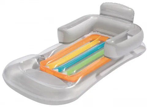 Nafukovačka Bestway 43028 s operadlom, strieborná 161x84 cm