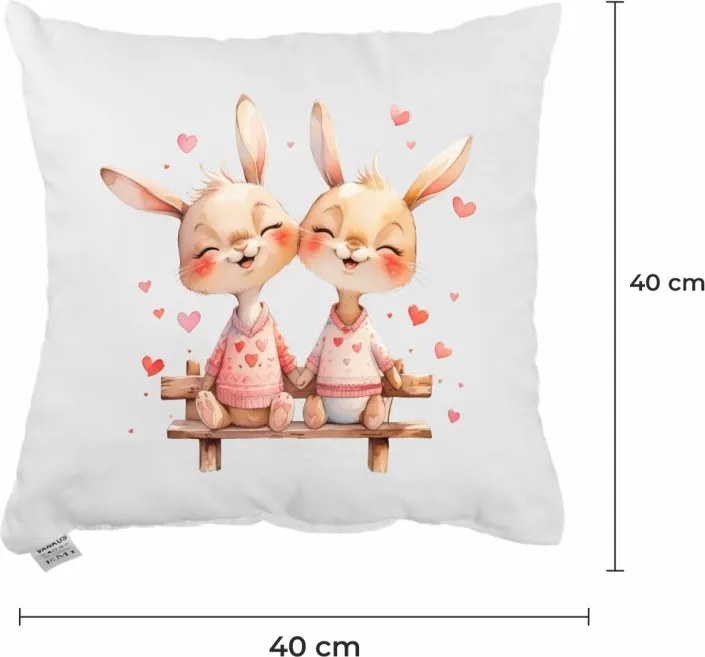 Dekoratívny vankúš Bunny Together 40x40 cm EMI