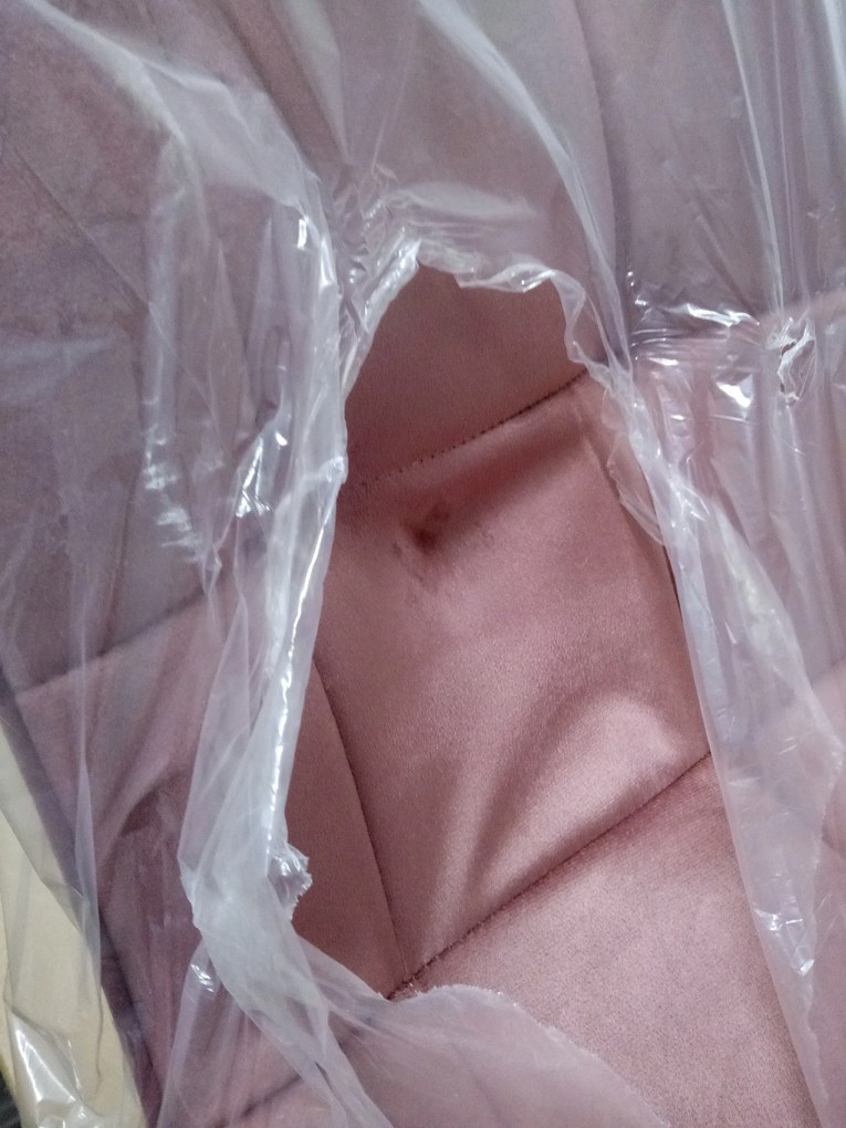 AKCIA Jedálenská stolička SPLIT VELVET so zlatými nohami, tmavoružová II. akosť