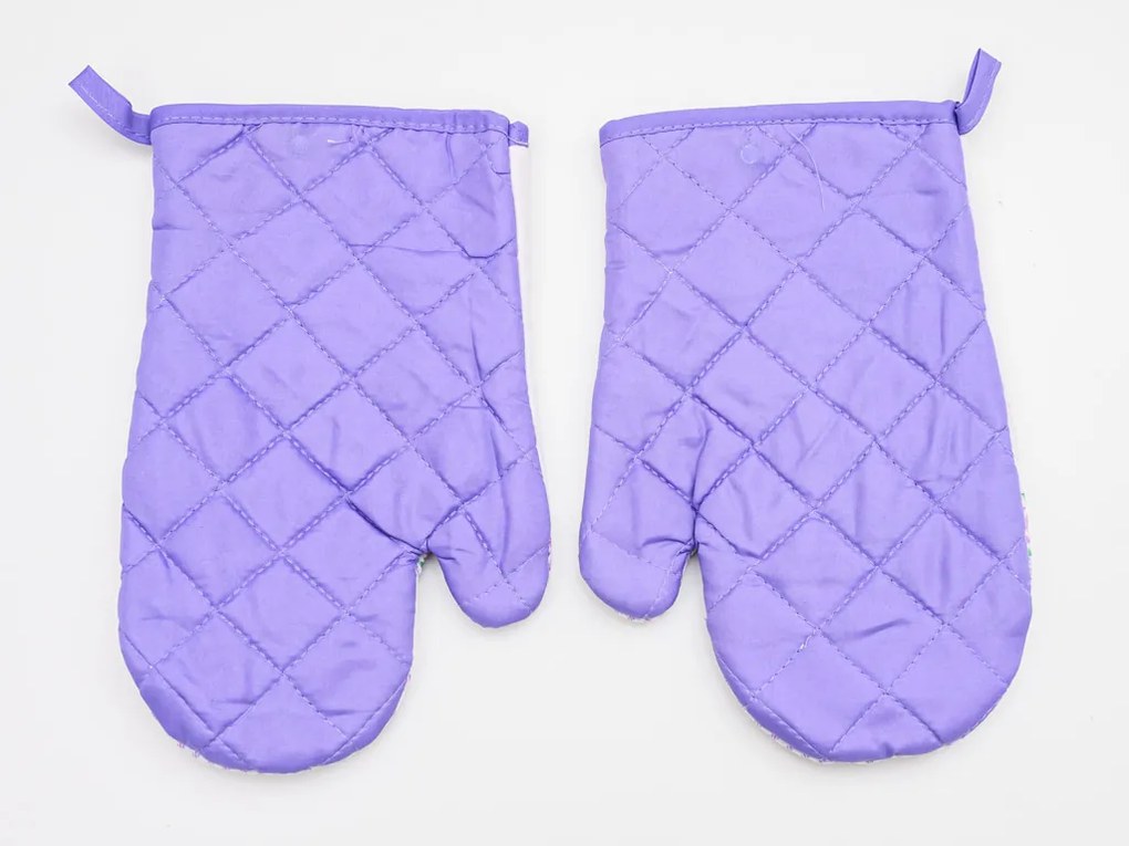Sada 2 fialových chňapiek s magnetom LAVENDER