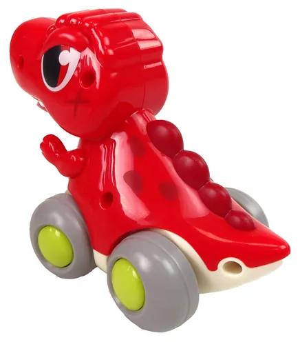 Lean Toys Dinosaurus na kolesách pre najmenších – červený