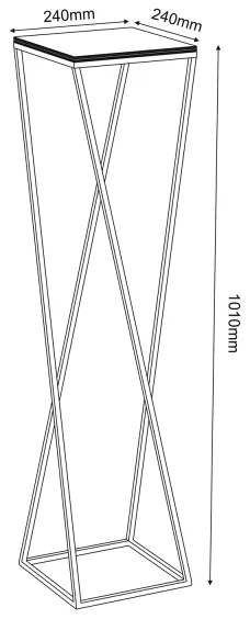 Stojan na kvety 100x24 cm biela