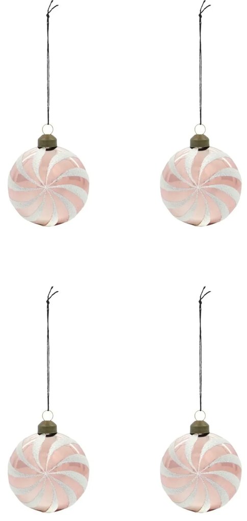 House Doctor Vianočná ozdoba Delic Rose – set 4 ks