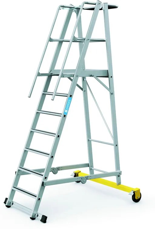 Zarges Hliníkový skladací plošinový rebrík, 7 priečok, výška plošiny 1,8 m