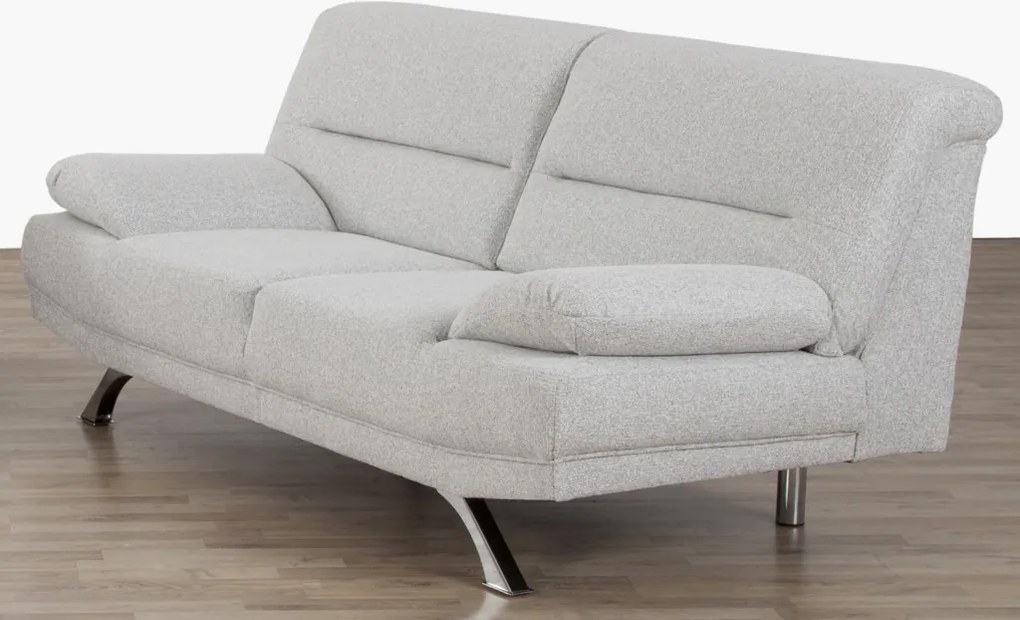 Dvojsedák Bruno, šedo-biela tkanina