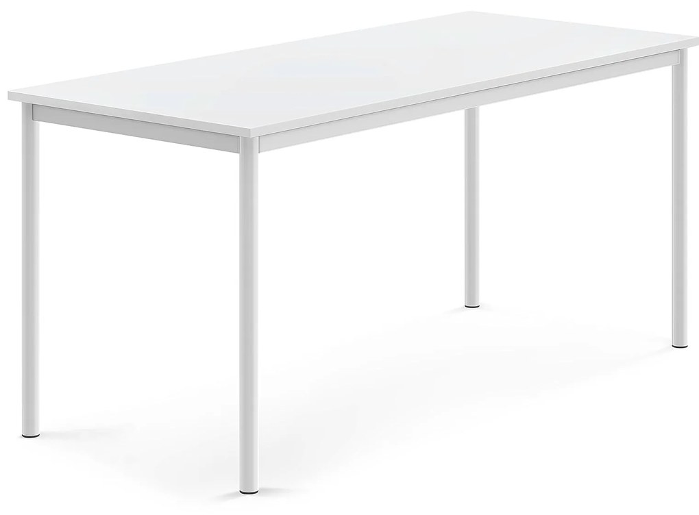 Stôl BORÅS, 1600x700x720 mm, laminát - biela, biela