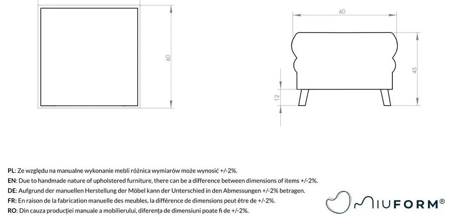Svetlosivá podnožka Miuform Charming Charlie