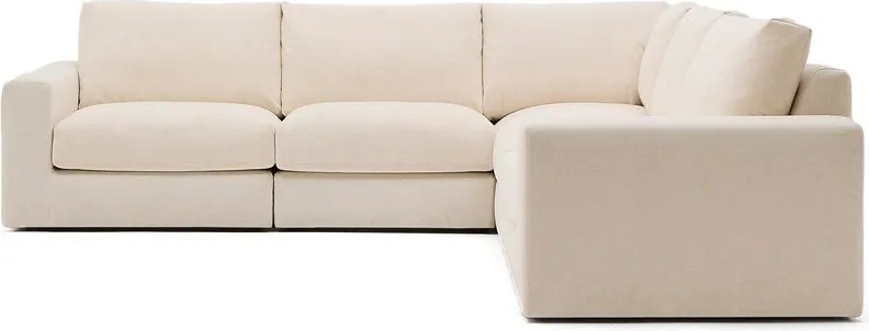 Béžová ženilková rohová pohovka (variabilný roh/do L) Alea – Kave Home