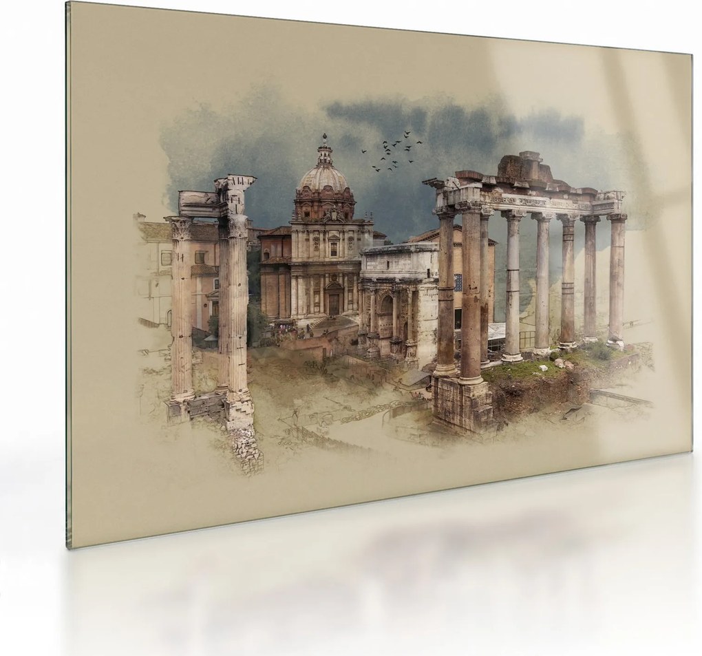 Sklenený obraz - Forum Romanum, Rím, Taliansko (70x50 cm)