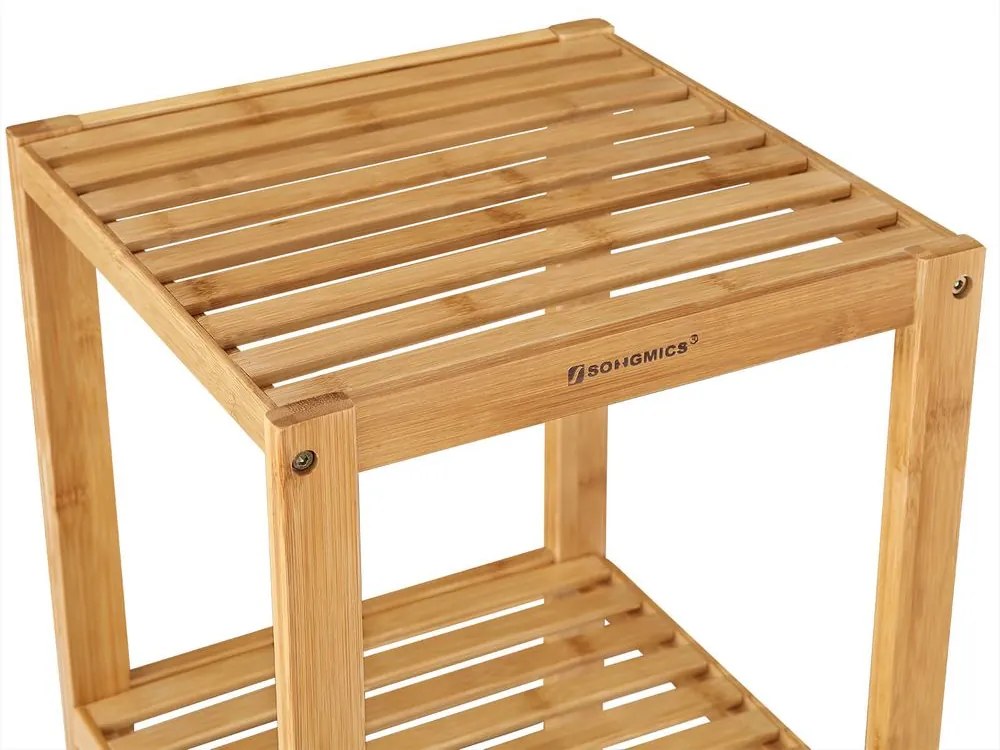 Bambusový regál GREGOR, 5 políc, 33x33x146cm, hnedá SongmicsHome